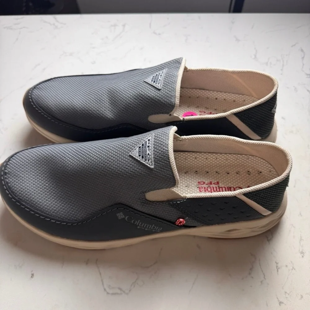 Columbia PFG Mens Bahama Vent Loco Relaxed II Slip On Boat Shoes Gray 11